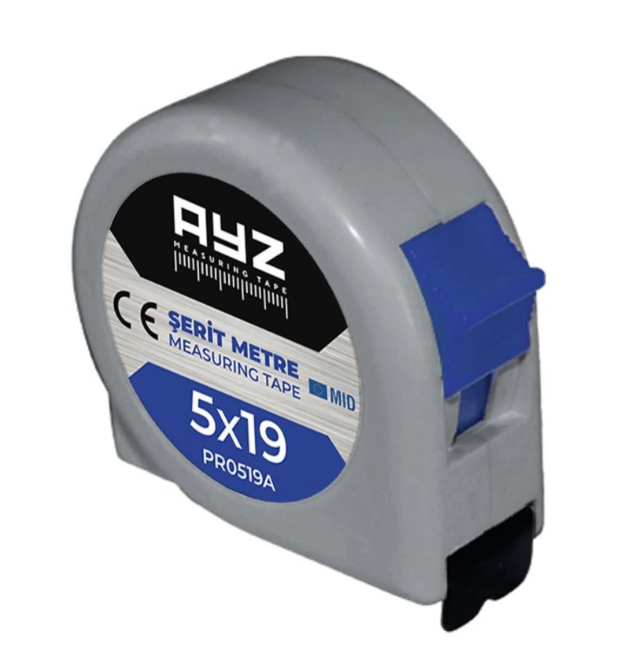 AYZ ŞERİT METRE GRİ 5*19